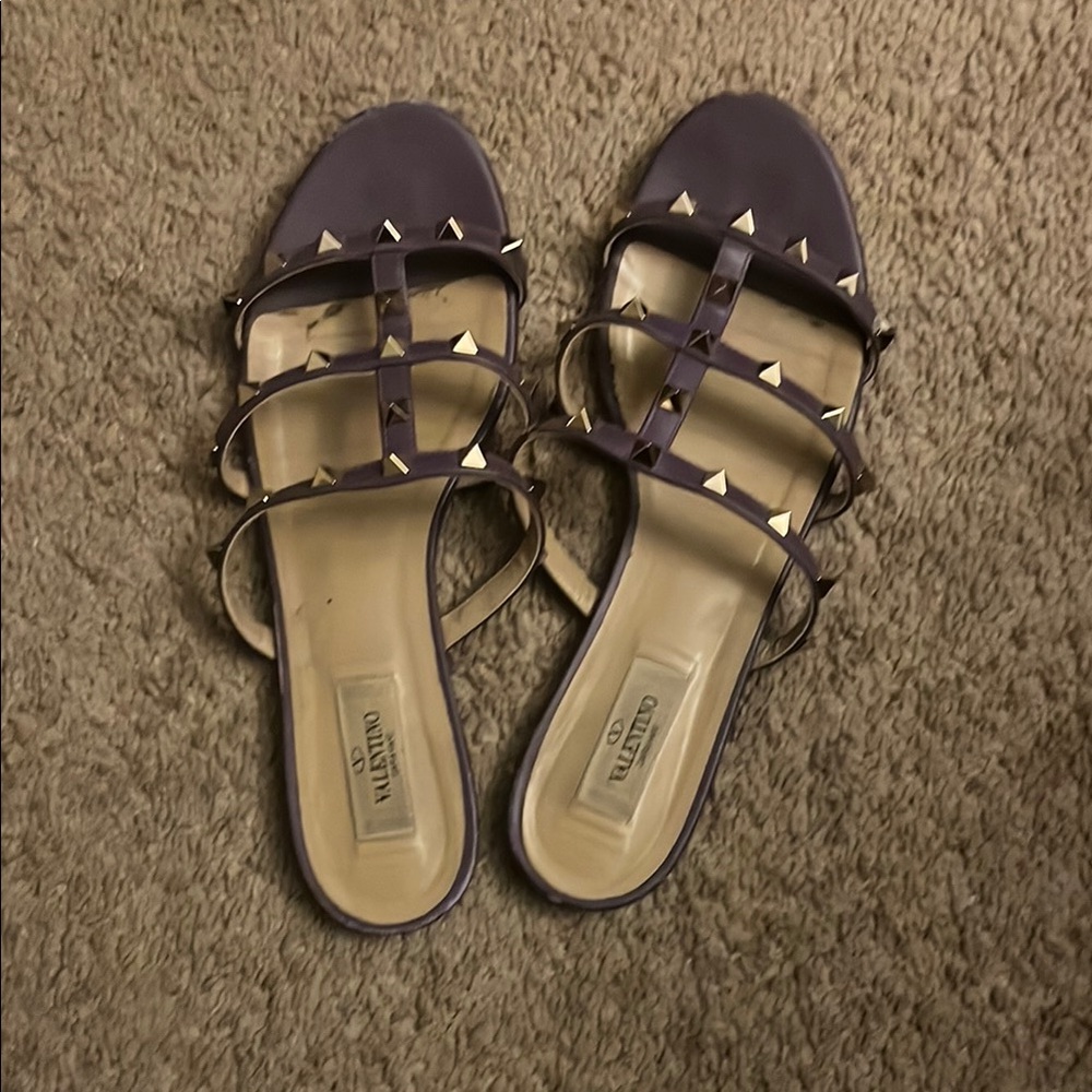 Valentino Purple Studded Women's Sandals